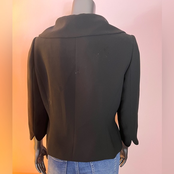 Tahari 3/4 Sleeve Tie Front, Cowl Neck Girly Blazer Jacket - super unique - Picture 3 of 8